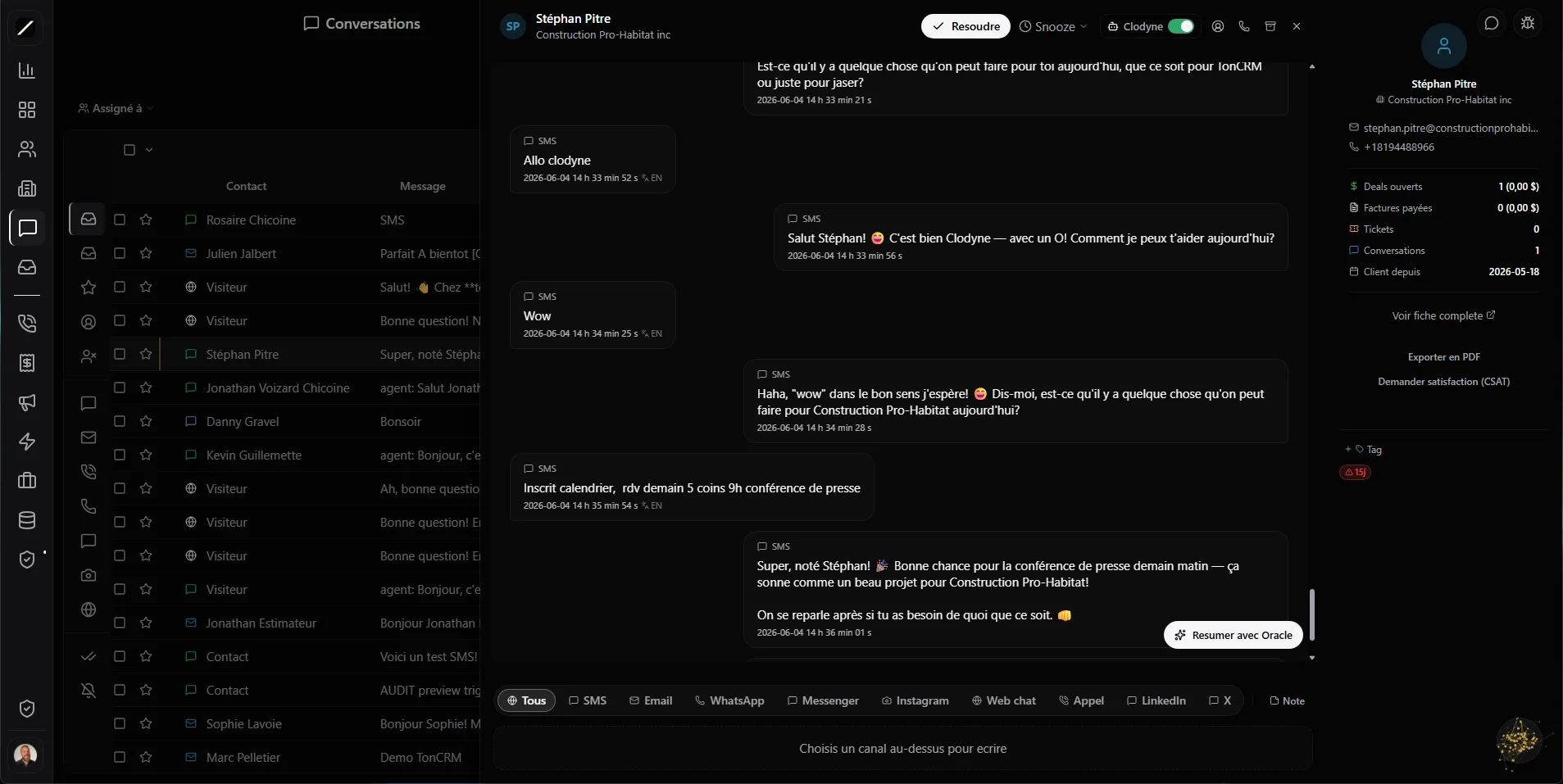 toncrm.io — Conversations